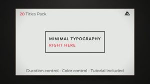 Elegant Minimal Titles Pack