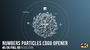 Numbers Particles Logo Opener