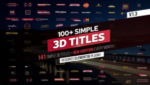 100+ Simple 3D Titles V1.3