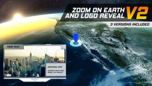 Zoom On Earth And Logo Reveal V2