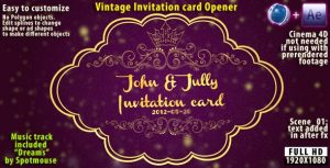 Vintage Invitation Card