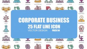 Corporate Business - Flat Animation Icons