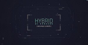 Hybrid Ui Screens/ HUD Pack/ Broadcast 240 Elements/ Digital/ Sci-fi Interface/ Technology/ Iron man