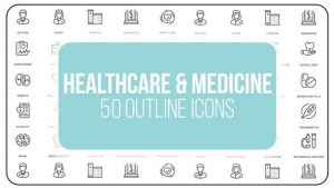 Healthcare And Medicine - 50 Thin Line Icons