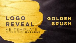 Golden Brush Logo Reveal