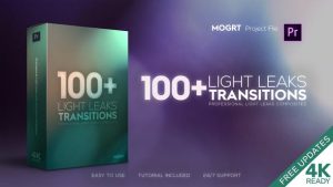 4K Light Leaks Transitions | For Premiere Pro