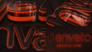 Neon Logo Reveal Element 3D