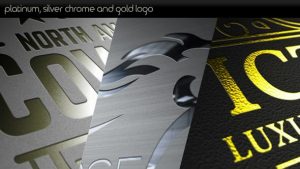 Platinum Silver Chrome and Gold Logo