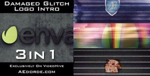 Damaged Glitch Logo Intro - 3in1 Pack