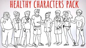 Healhty Lifestyle - Sport, Fitness, Medicine Characters - Doodle Whiteboard Animation