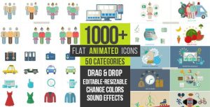 Flat Animated Icons 1000+