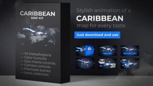 Map of Caribbean Islands with Countries - Caribbean Islands Map Kit