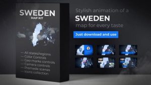 Sweden Animated Map - Kingdom of Sweden Map Kit