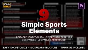 Simple Sports Elements Kit | MOGRT for Premiere Pro